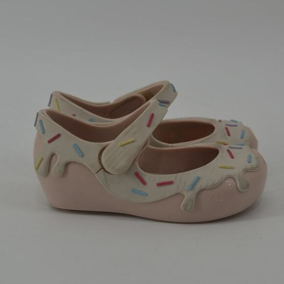 Mini Melissa Baby Size 6 Ice Cream Sprinkle Mary Jane Shoes - Picture 4 of 11